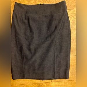 Express blue pencil skirt with back button detail in size 8